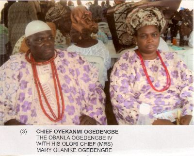 Obanla Ogedengbe IV and His Olori (www.ogedengbe.com)